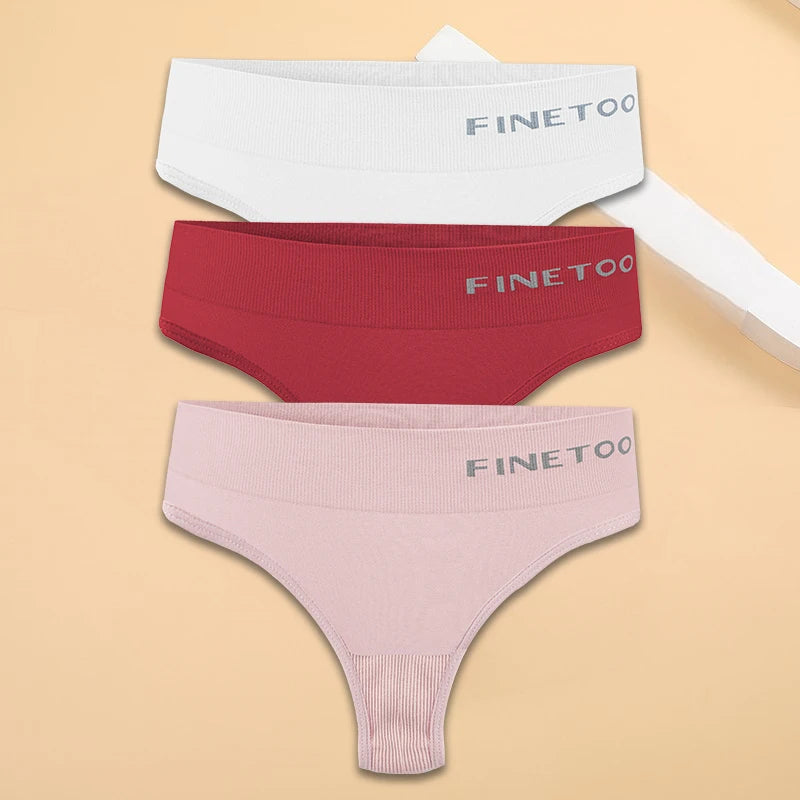 M-2XL Seamless Thongs Women High Waist G-string Ladies Comfortable Bikini Panties Soft Thong Underpants Girls Underwear Lingerie