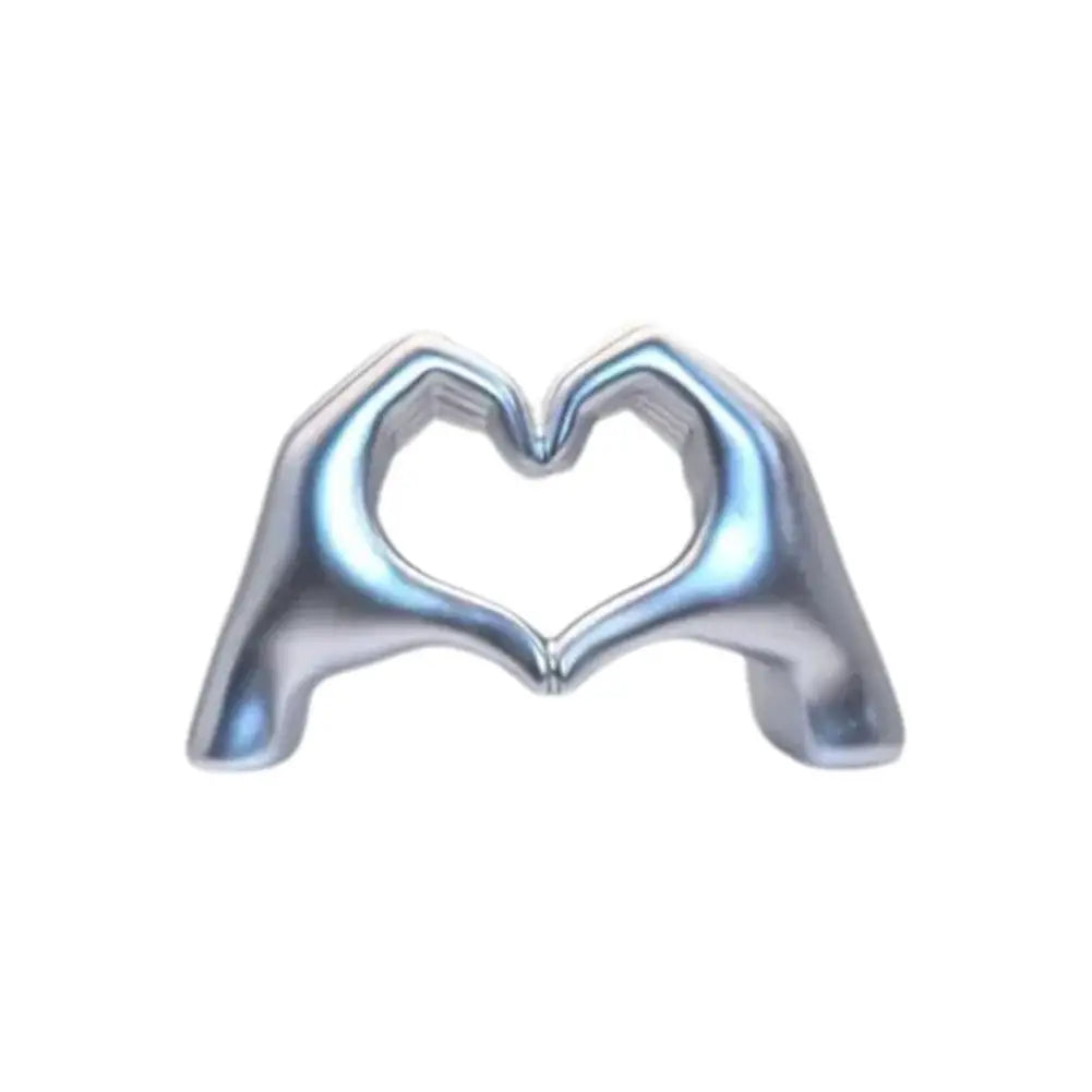 Creative Heart Hand Statue Resin Abstract Hand Love Figurines Living Room Bedroom Modern Home Desktop Wedding Decoration