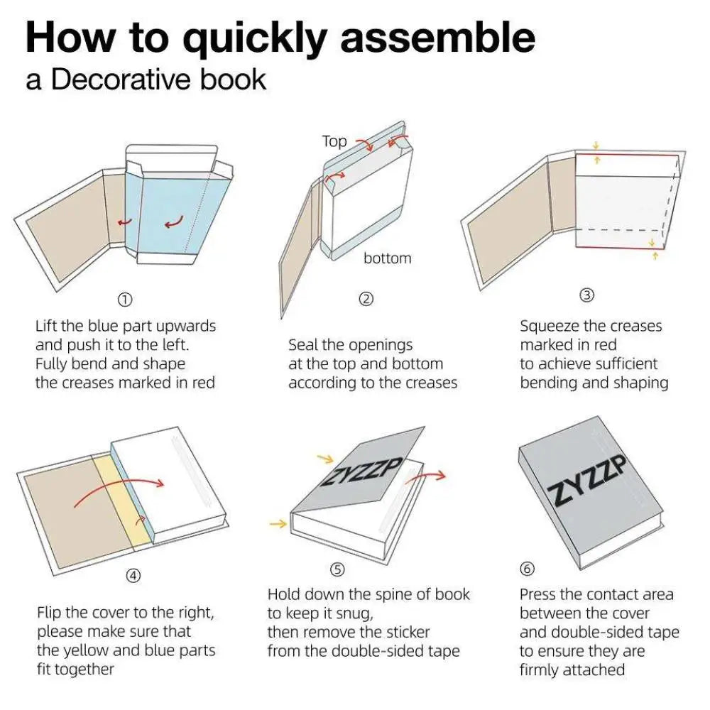 Modern Foldable Fake Book (3counts), City Theme Fake Book, Book Shaped Photo Props, Desktop Ornaments for Home Decor