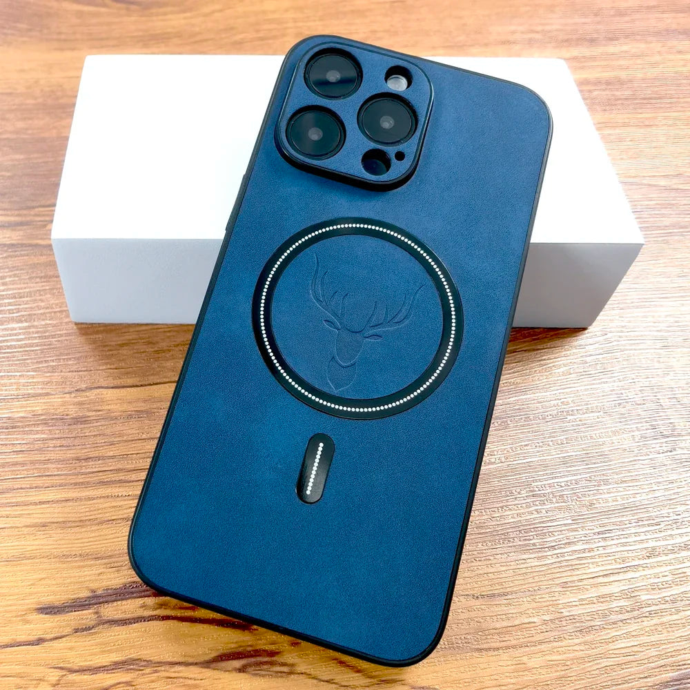 Luxury Leather Case For iPhone 17 16E 16 15 14 13 12 11 Pro Max Plus 15Pro 14Pro 13Pro 16ProMax Magsafe Wireless Charge Cover