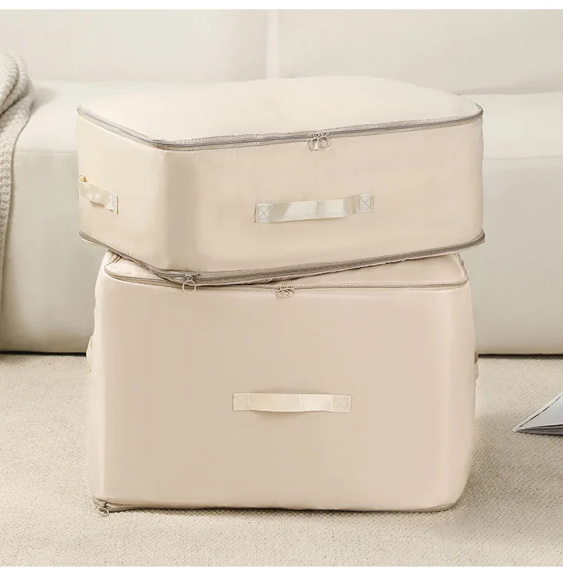 SRETNO Large Capacity Cotton Quilt Compression Storage Bag for Moving and Traveling Organizing Bag for Home Dust Pre Organizador