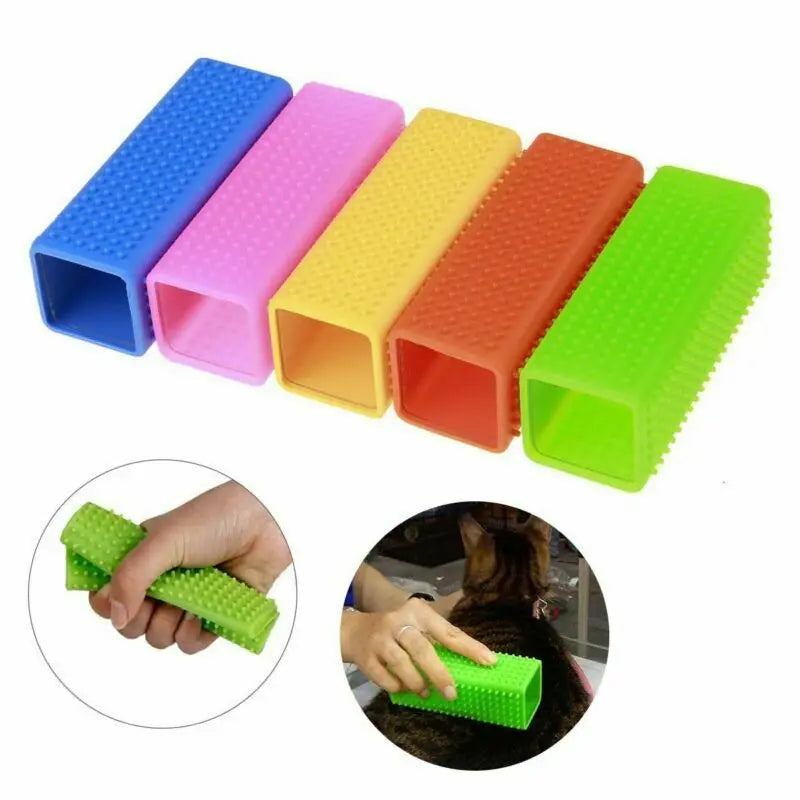 1PCS Pet Hair Removal Brush Dog Cat Hair Removal Effective Pet Hair Silicone Hollow Rubber Cleaning Brush