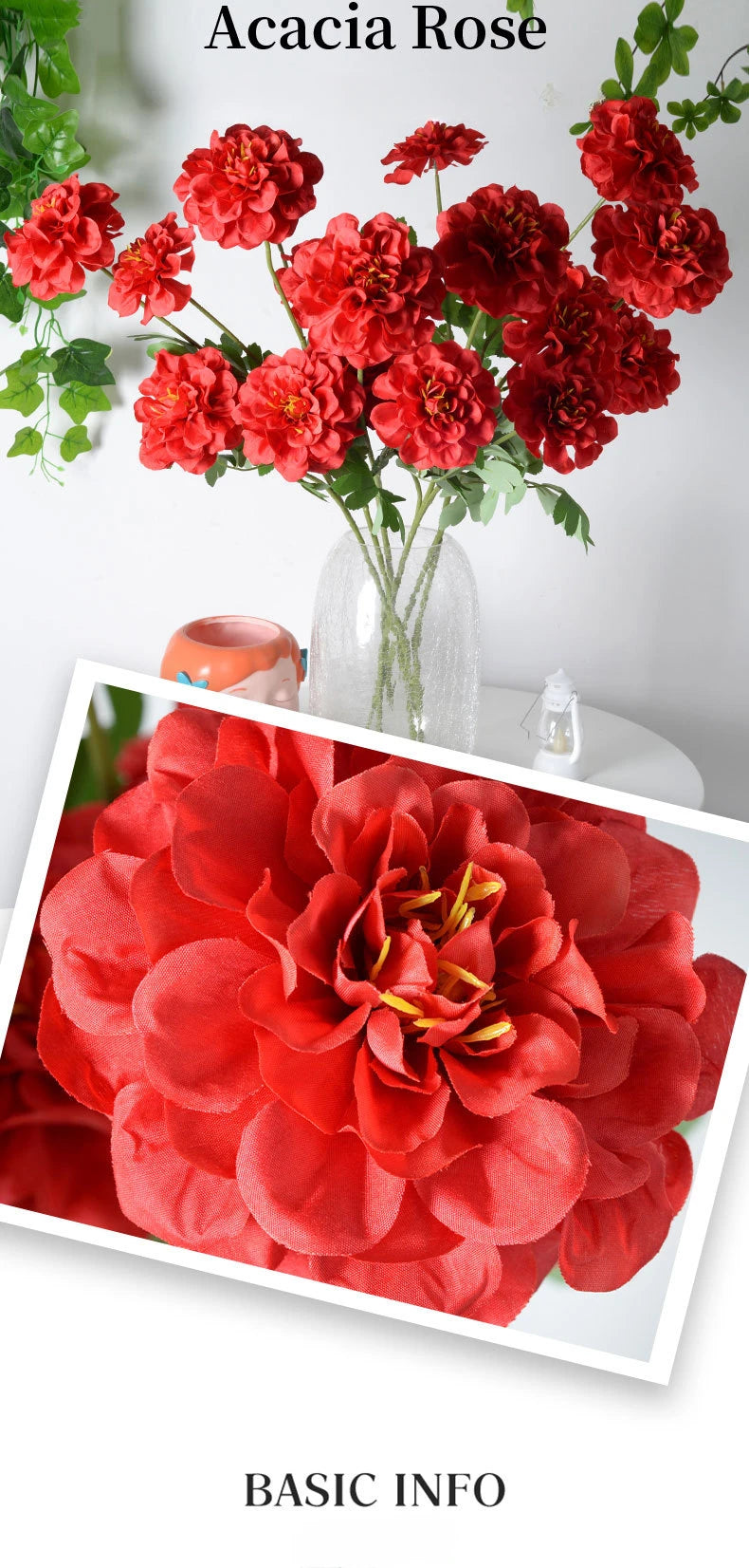 77CM Artificial Flower Geranium Silk Flower Wedding Decoration Decoration Decoration Photography Props Fake Flowers