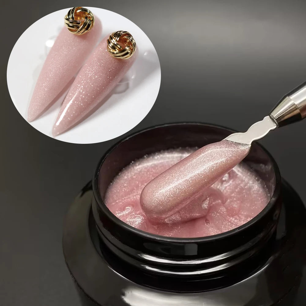 Jillnails 50g Self Leveling Medium Gel 50ml Milky Pink  White Gel Builder for Nails Extension Nail Building