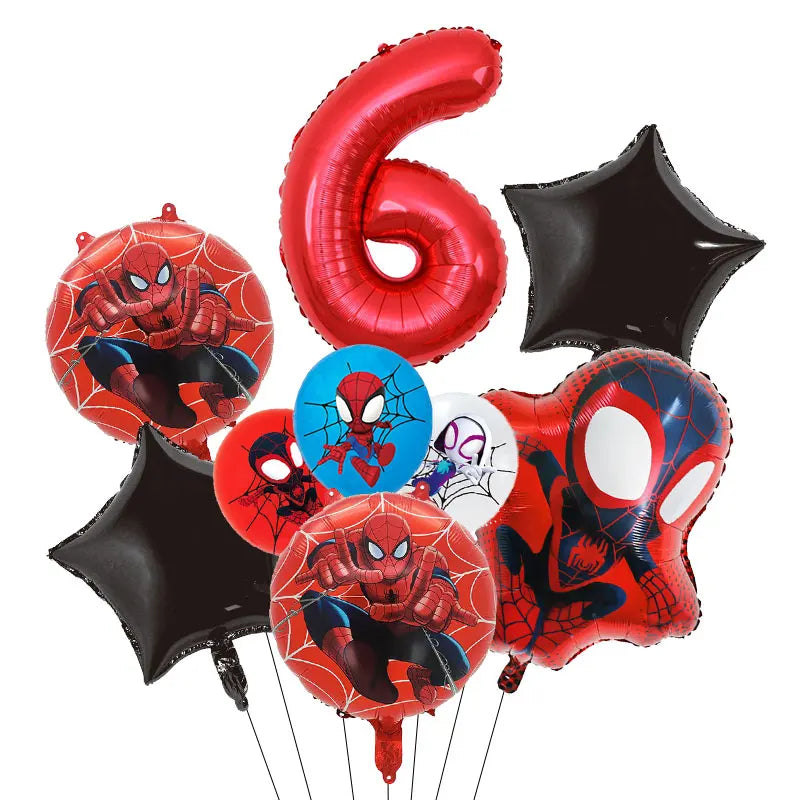 Spidey And His Amazing Friends Birthday Decoration Tableware Supplies Party Paper Cups Plates Tablecloth Banner Balloons For Kid