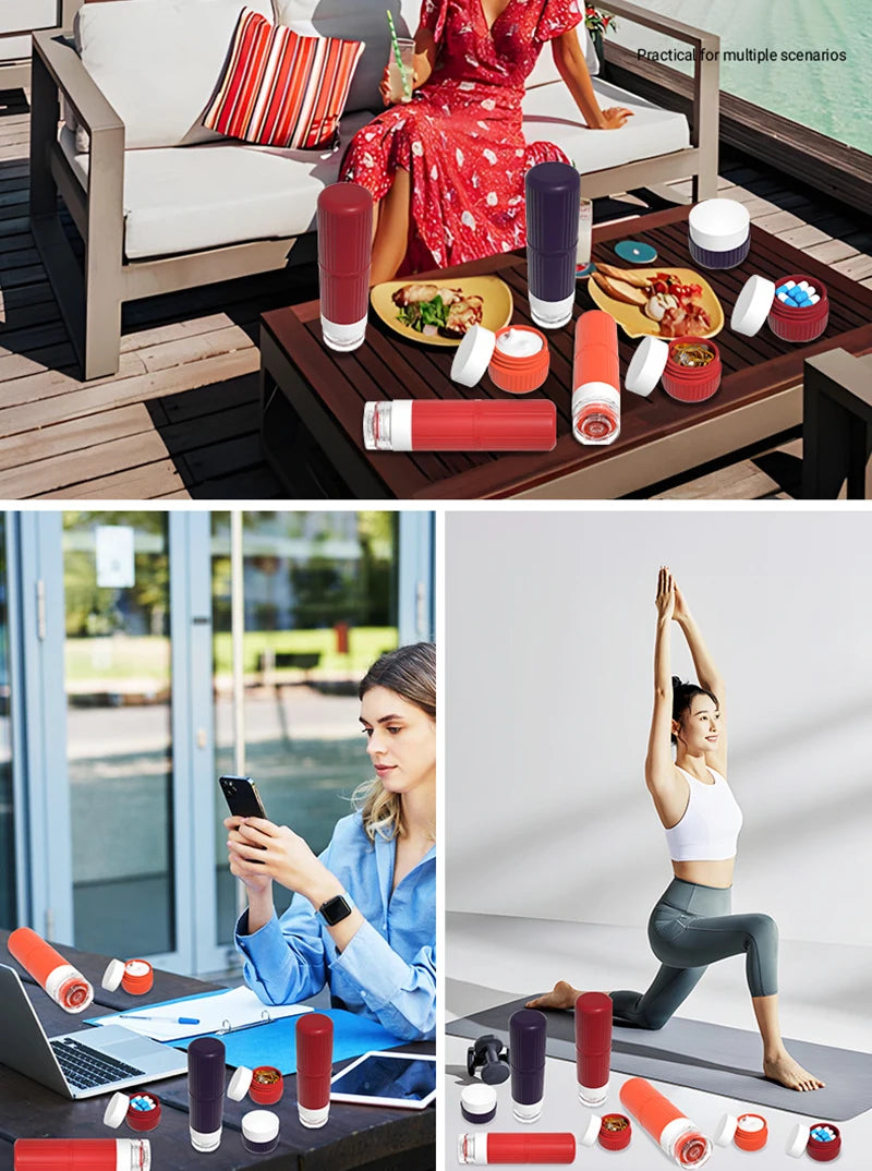 8PCS SiliconeTravel Bottles Travel-Sized Toiletries Travel Containers Leak-Proof Silicone Squeeze Travel Essentials Cream Jar