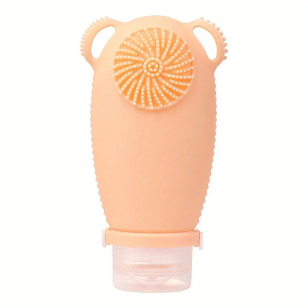 100ml Silicone Refillable Bottles Shower and Bath Brush Travel Portable Shampoo Cosmetic Lotion Refillable travel bottle