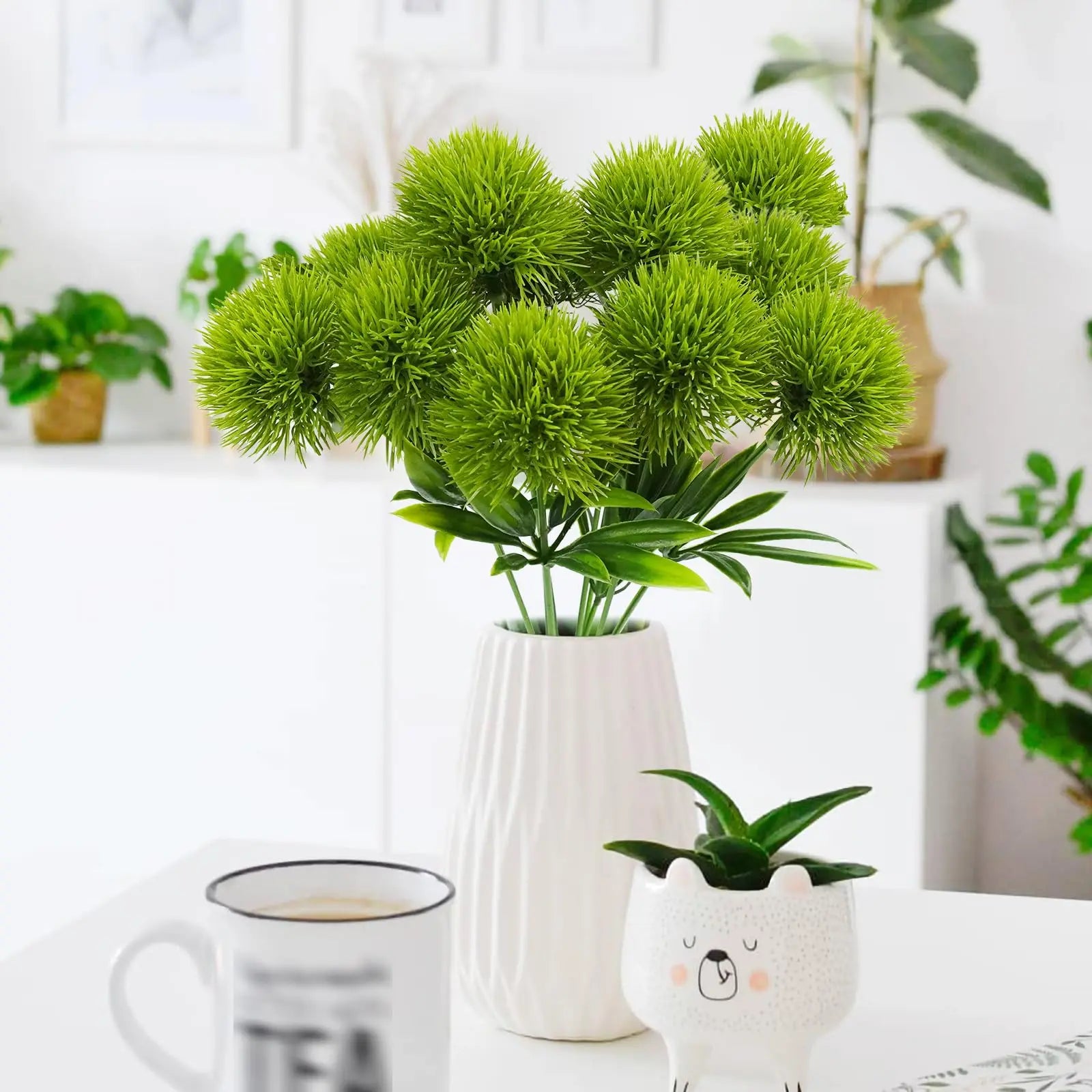 10pcs Artificial Dandelion Flowers Plastic Plants Wedding Indoor  Home Room Arrangements Party Decoration Artificial Flowers