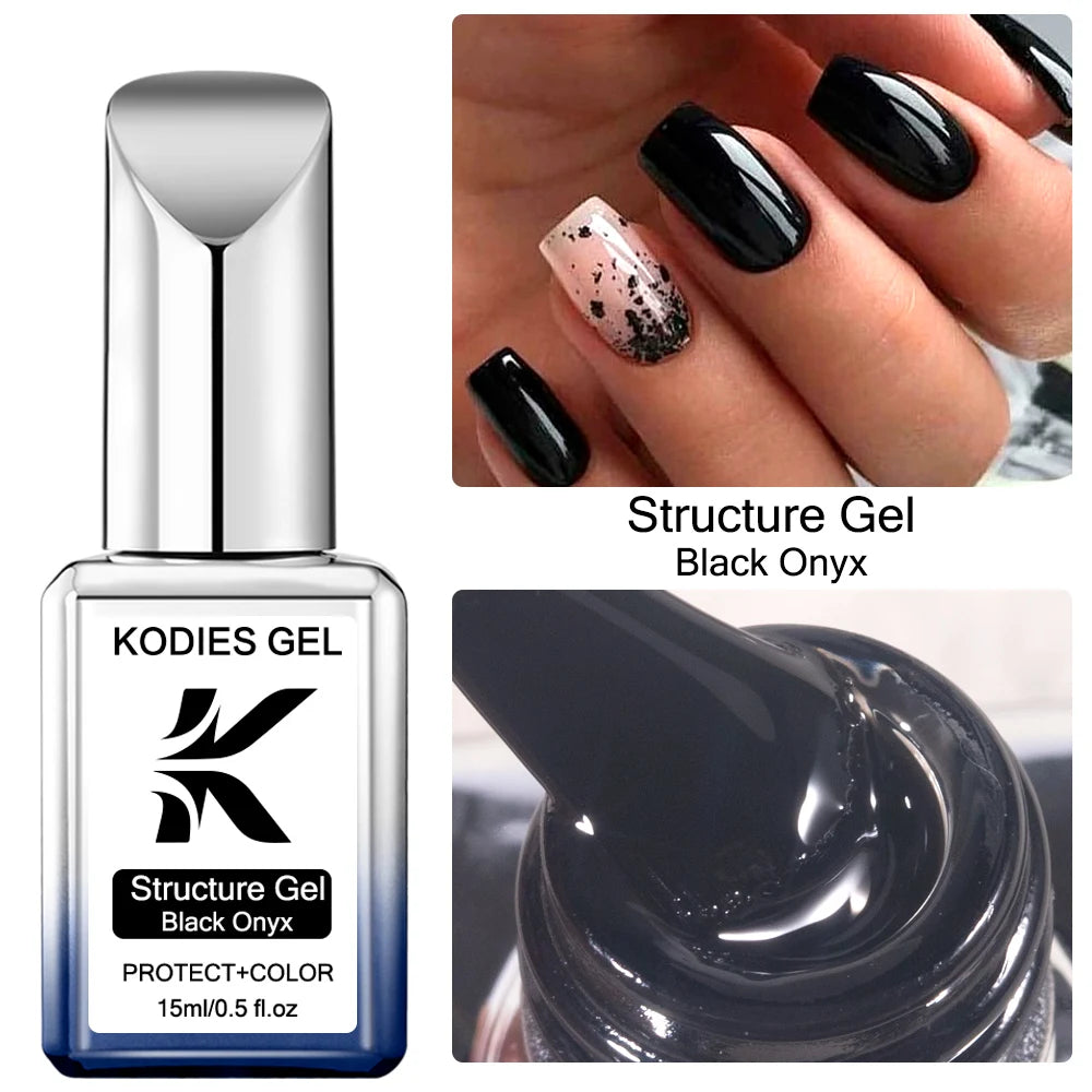 KODIES GEL Milky White Gel Polish Structure Rubber Base Gel Nail Polish 2 IN 1 Milk Opal Semi Permanent Primer Gellak Manicure