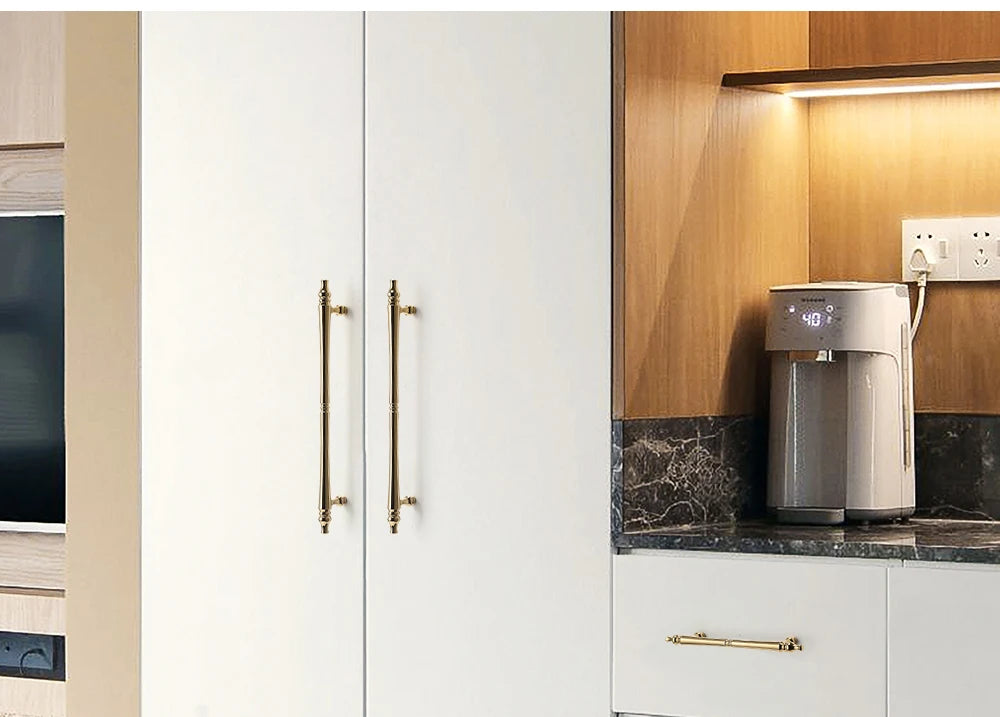 French luxury wardrobe cabinet door handle drawer cabinet Italian single hole creative design Golden European style handle