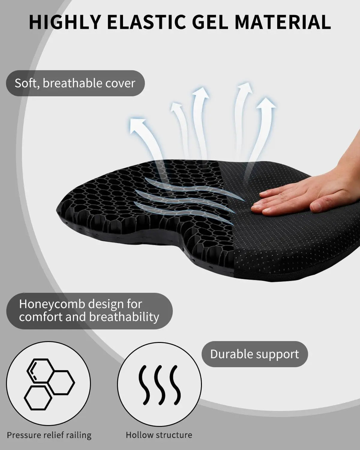 Cushion honeycomb gel summer sitting seat cushion office car seat cushion summer breathable cold pad,suitable for cars