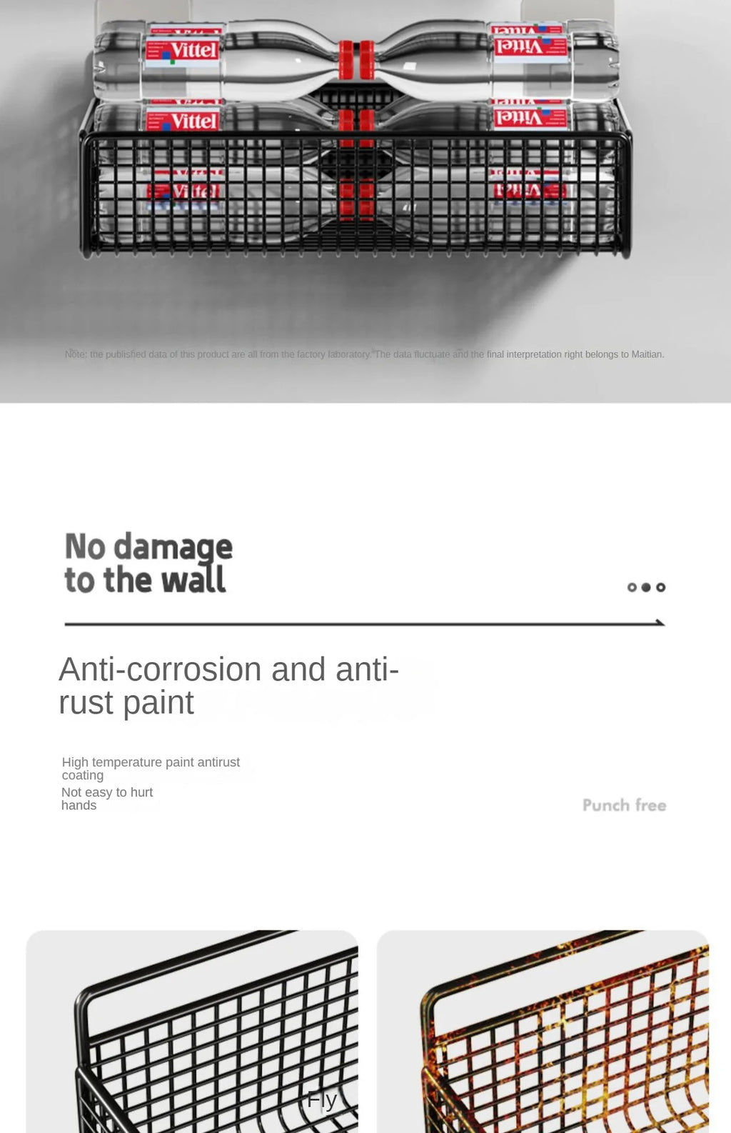 Kitchen Wall Mount Storage Rack Non Perforated Wall Mounted Storage Rack Wall Shelf Spice Rack Kitchen Rack Dish Rack Sink Rack