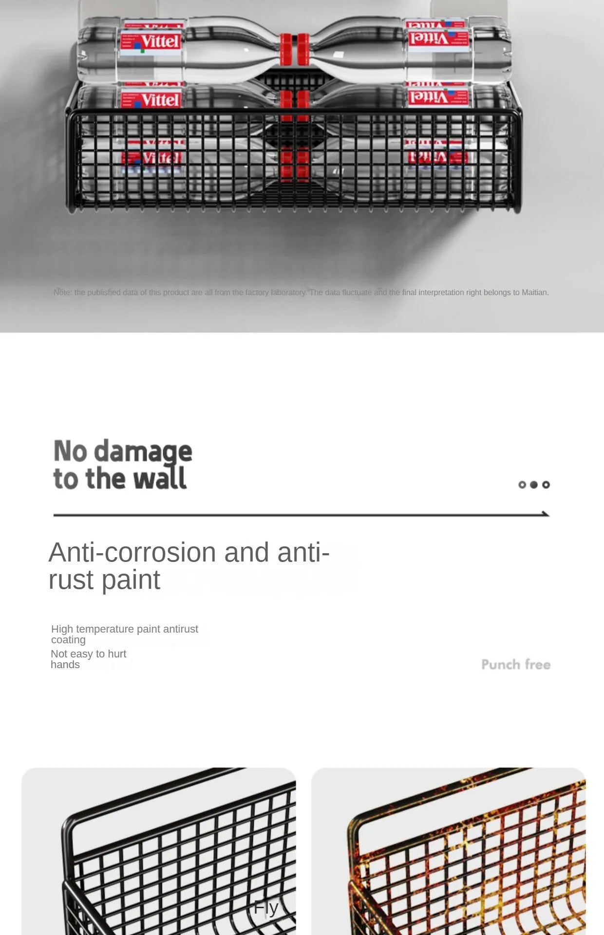 Kitchen Wall Mount Storage Rack Non Perforated Wall Mounted Storage Rack Wall Shelf Spice Rack Kitchen Rack Dish Rack Sink Rack