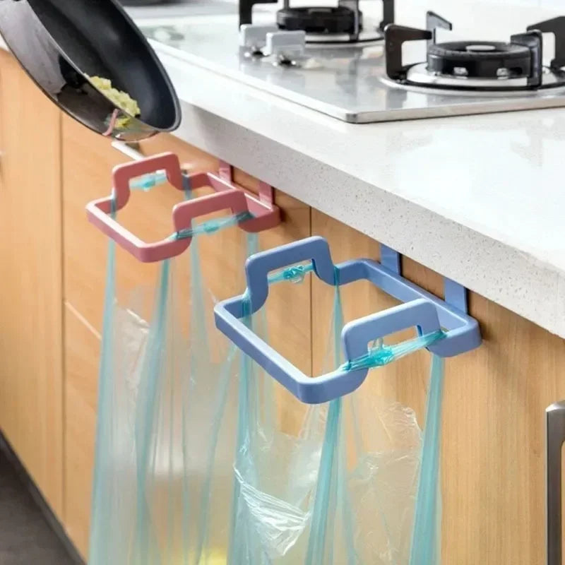 Garbage Hanging Bag Kitchen Trash Storage Rack Bag Hook Scouring Pad Dry Shelf Holder Kitchen Organizer Dish Rack