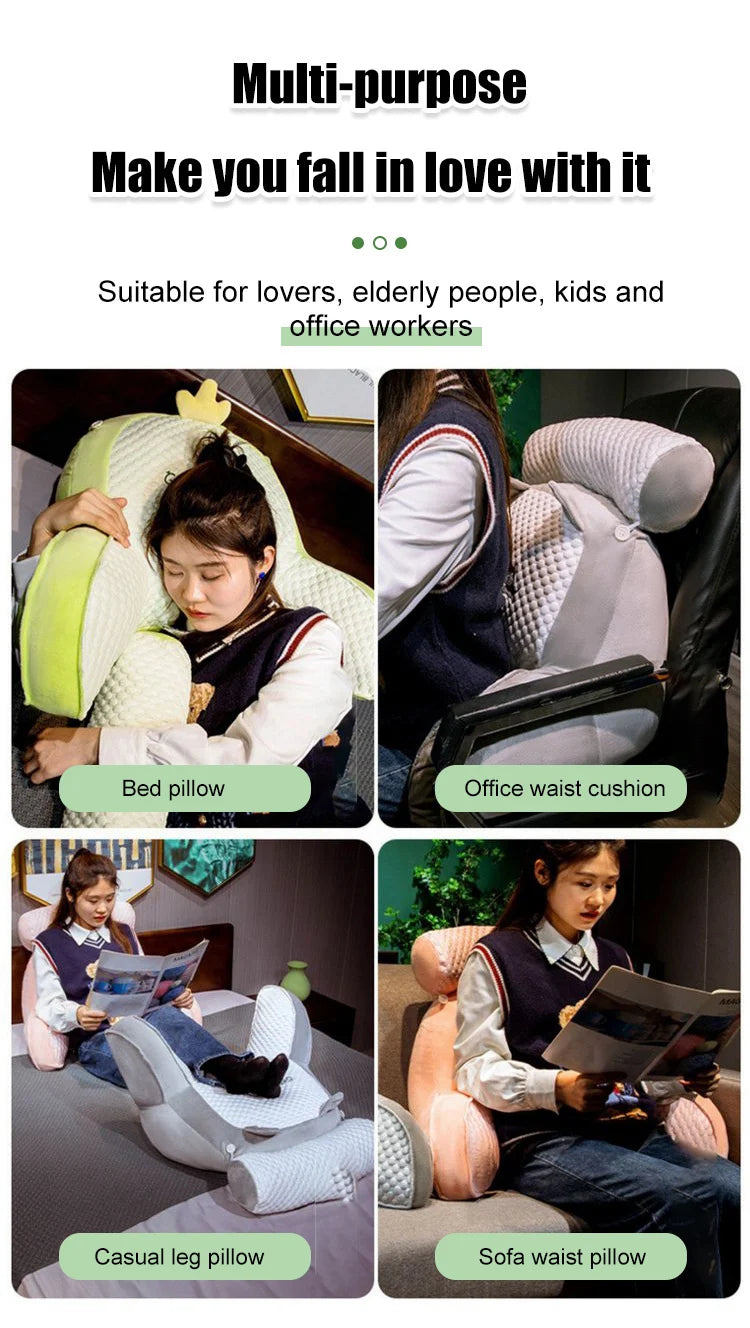 Home Portable Summer Ice Silk Cushion Multifunctional Detachable Waist Cushion