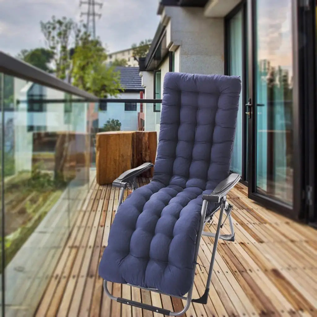 Polyester Recliner Cushion Thickened Mat Sunlounger Cushion Outdoor Indoor