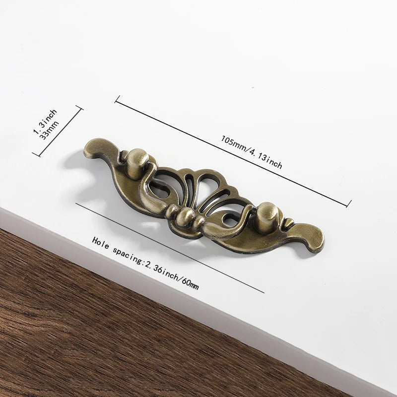 Red/Green Bronze AntiqueEuropean classical  old-fashioned furniture kitchen cabinet handle shoe cabinet drawer zinc alloy handle