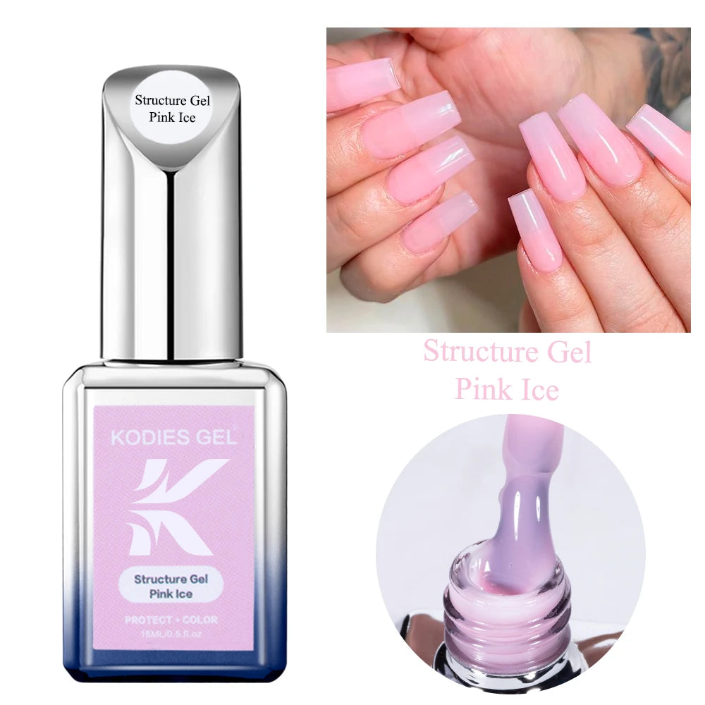 KODIES GEL Milky White Gel Polish Structure Rubber Base Gel Nail Polish 2 IN 1 Milk Opal Semi Permanent Primer Gellak Manicure
