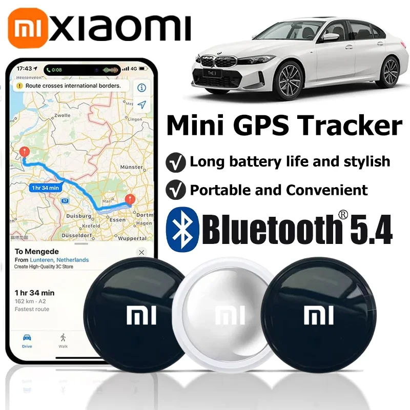 Xiaomi Mini Gps Tracker System FindMy App Air Tag Smart Bluetooth Locator Child Finder Bag Anti-Loss Pet Collar with Tracker NEW