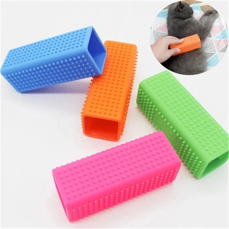 1PCS Pet Hair Removal Brush Dog Cat Hair Removal Effective Pet Hair Silicone Hollow Rubber Cleaning Brush