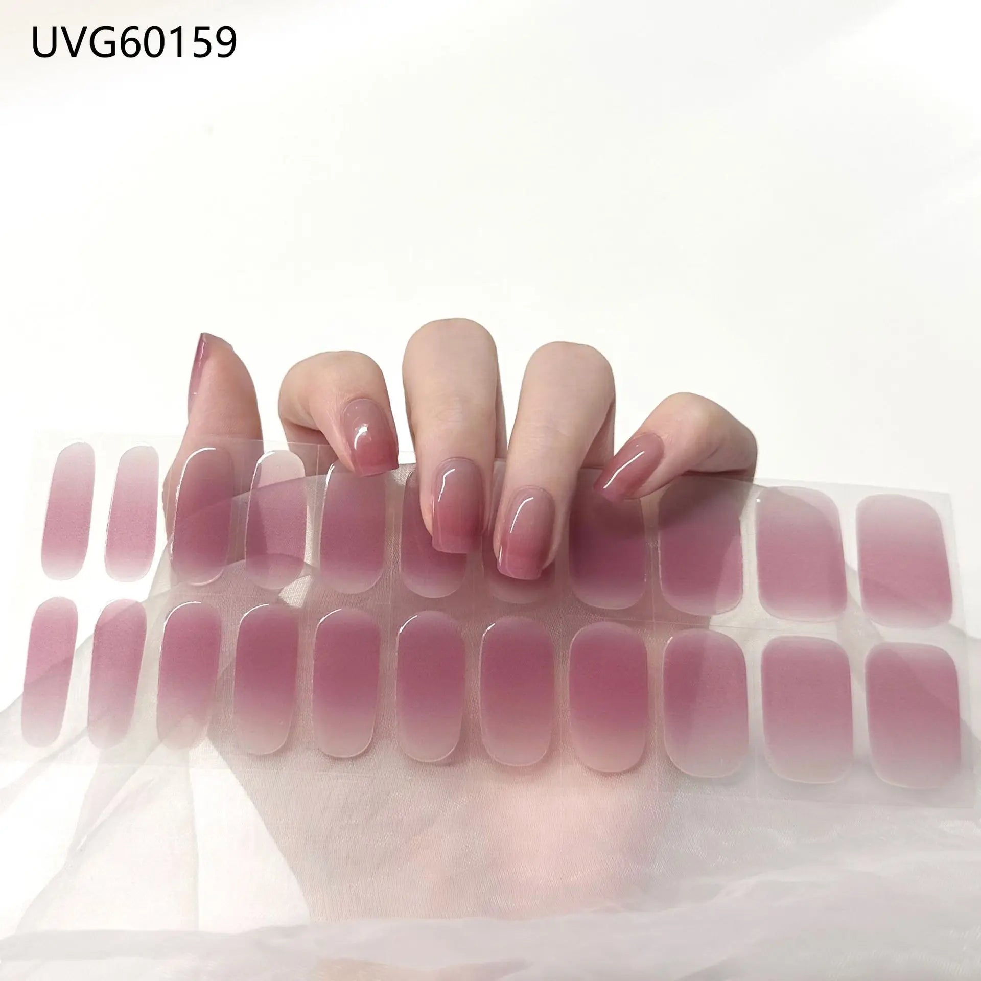 20/22tipsChristmas Semi Cured Nail Sticker UV Led Lamp Semi Cured Gel Design Nail Decals Waterproof Nail Stickers Nail Manicure