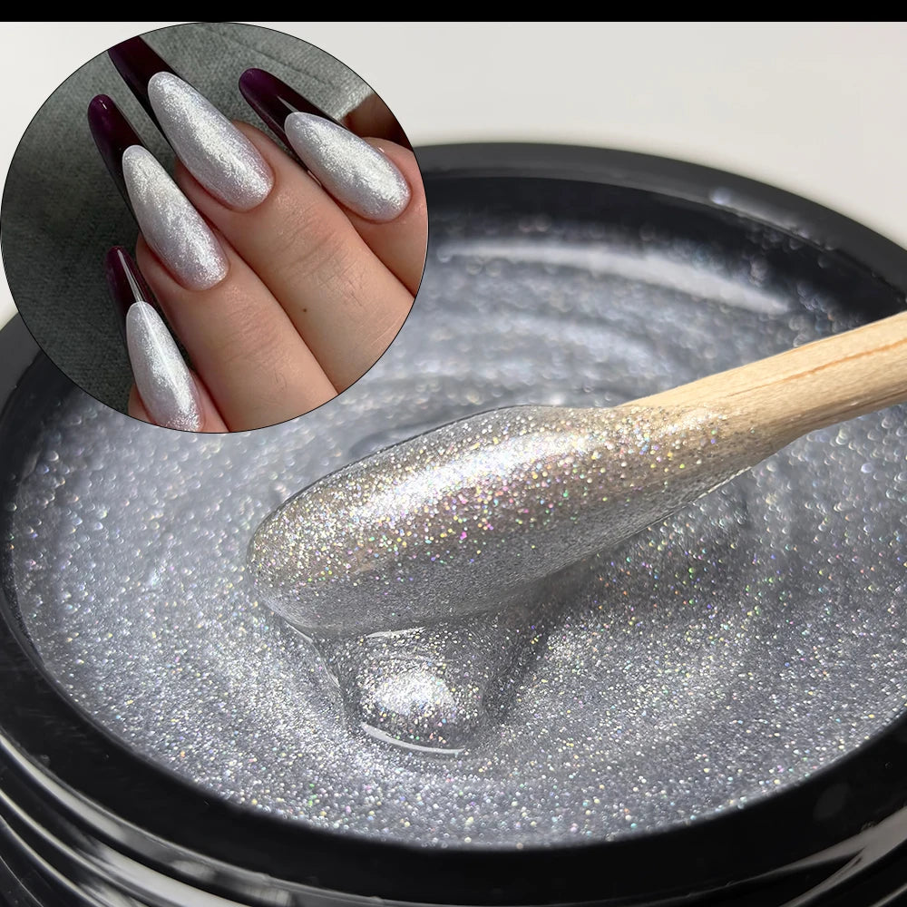 Jillnails Dusty Pink Nude Gel Nail Builder 50G Burgundy Shimmer Builder UV Gel for Nails Extension