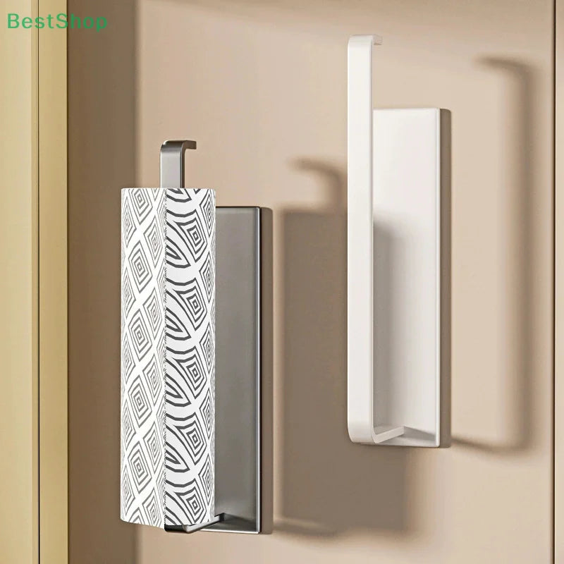 ♥Kitchen Magnetic Paper Towel Holder，No-drill Cabinet Paper Roll Rack And Storage Shelf