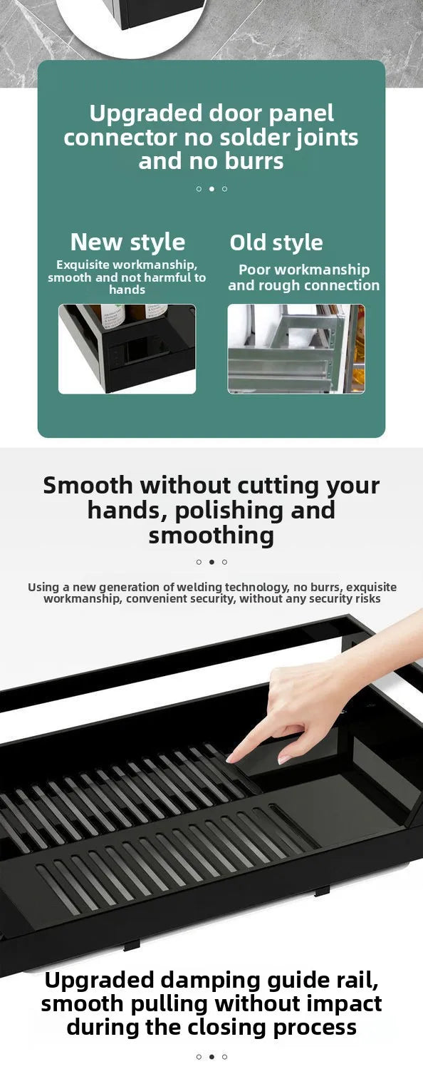 Kitchen Cabinet Stainless Steel Double Layer Basket