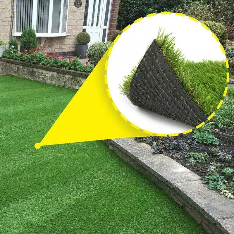 Artificial Turf Grass Lawn Realistic Synthetic Mat Washable Turf Outdoor Garden Decor Fake Grass Mat Carpet Indoor