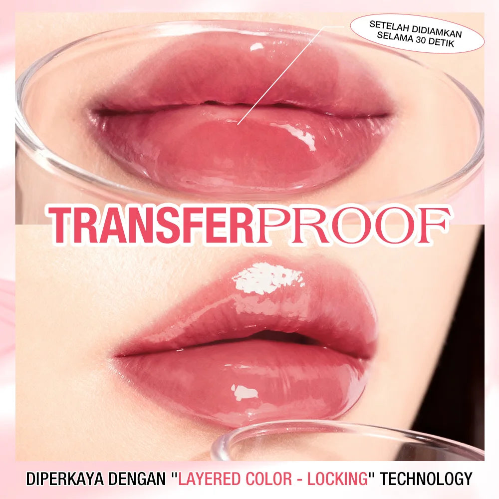 O.TWO.O Liquid Lip Gloss Lipstick Glossy Finish High-Shine Long Lasting Moisturize Non-Stick Glassy Lips Glossy Lip Stain Makeup