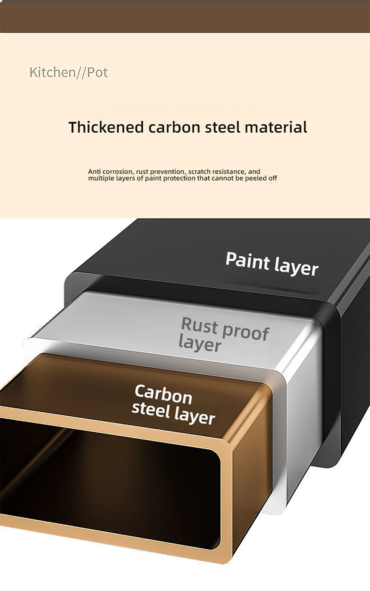 Kitchen Shelf Space-saving Kitchenware Storage Rack Adjustable Pot Rack 2-4 Tiers Under Sink/Corner Applicable