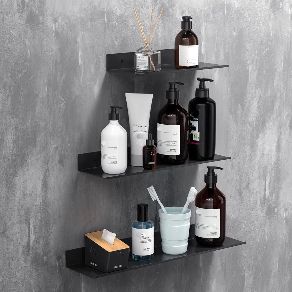 Floating Bathroom Shelves Without Drilling Storage Wall Rack Home Organizer Ledge Hardwares Cabinet Kitchen Toilet Accessories
