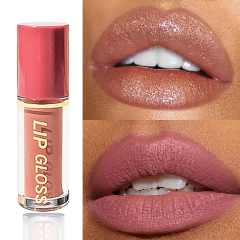 12pcs Matte Lip Glaze Set, Waterproof Long-Lasting Non-Stick Cup,Multi-Color System in Pink, Brown, Red, Purple