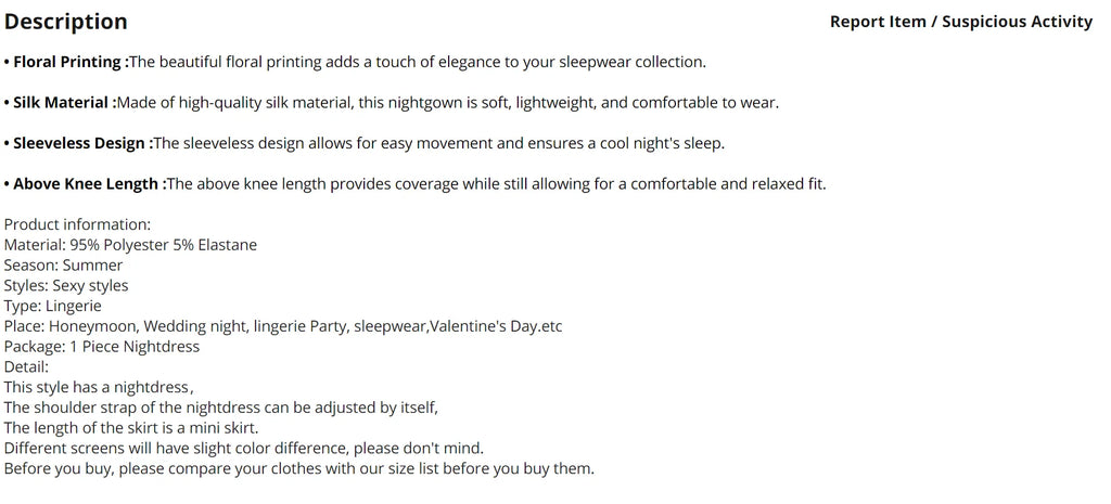 Women Nightwear Home Clothes Sexy Black Floral Printing Nightdress Sleepwear Nightshirts Silk Sleepshirts Nightgowns For Woman