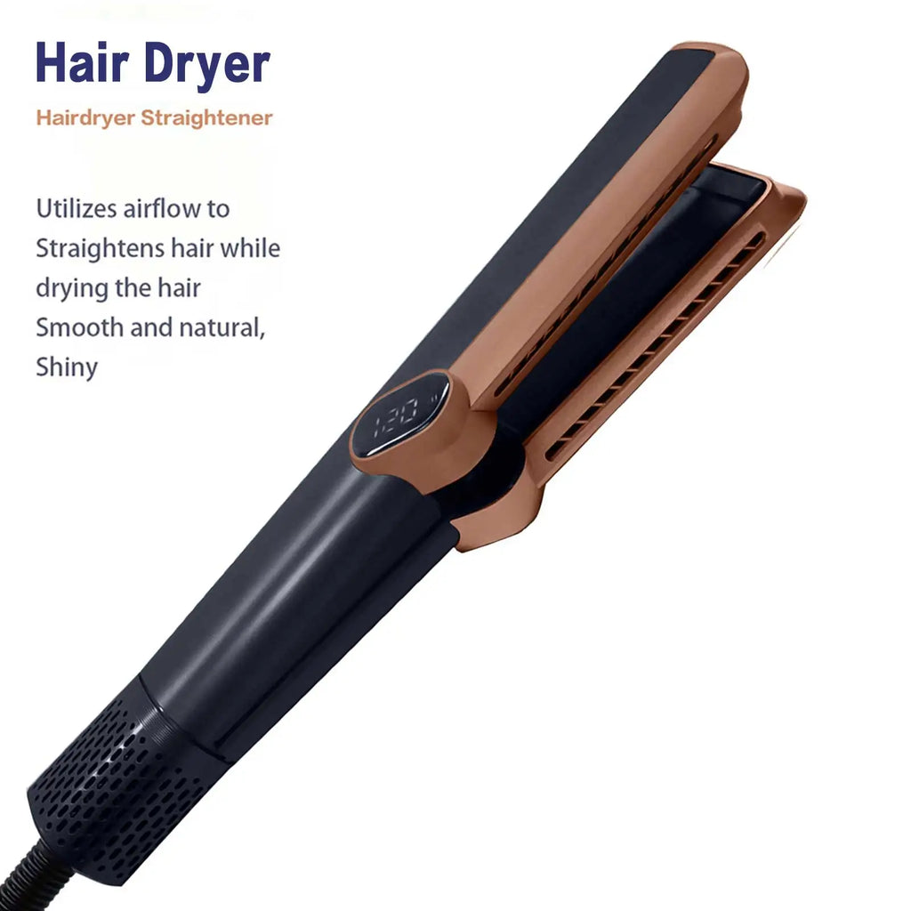2in1 Professional Hair Straightener Curling Hair Dryer 106000 RPM Dry Air Anion Portable Wet & Dry Straightener