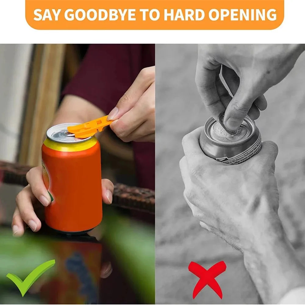 Simple Portable Bottle Opener Reusable Easy Can Opener Sealed Drink Beer Cola Opener Lid Remover Kitchen Supplies Camping Tools