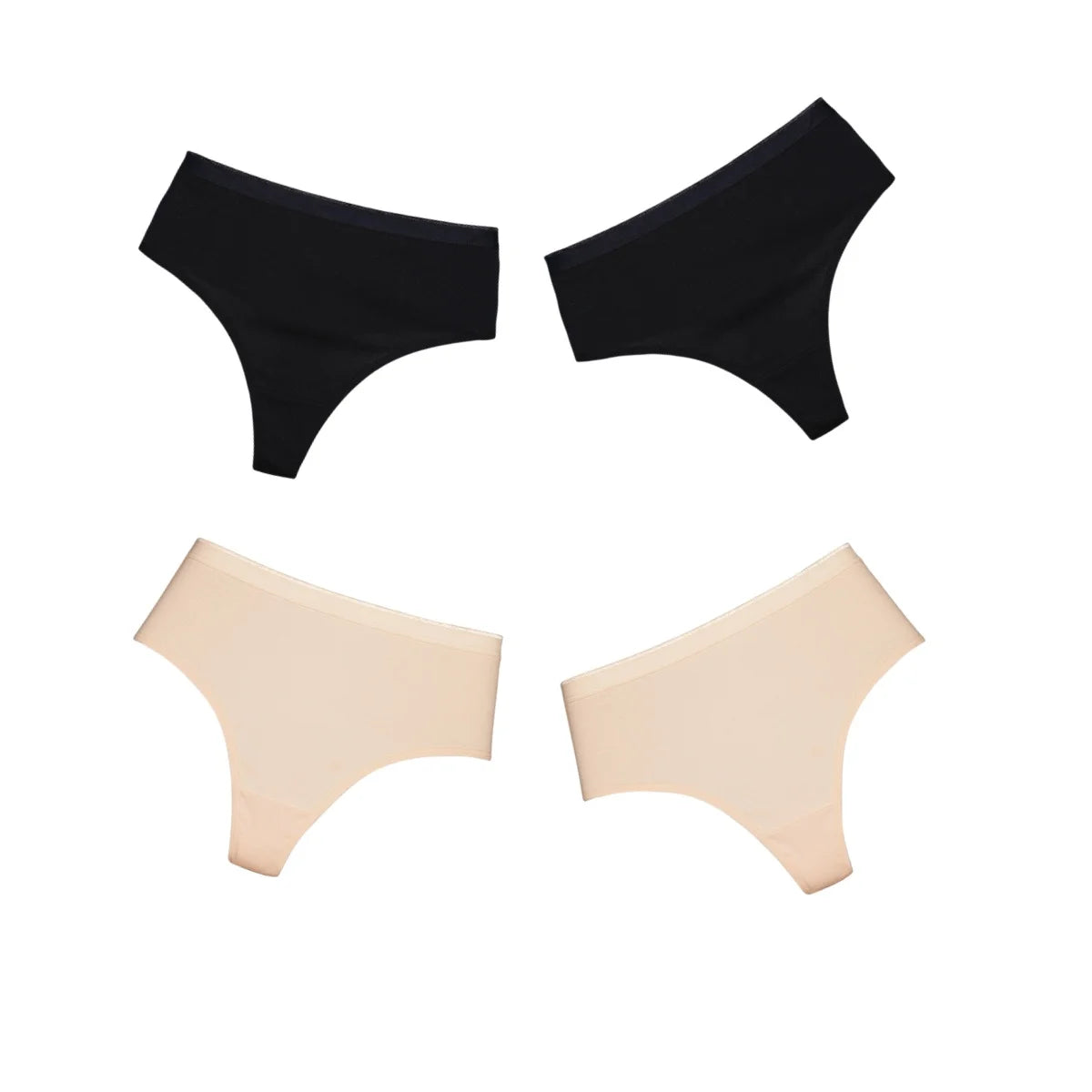 4Pcs/Set Women Cotton Panties Sexy High-Waist Sport Thongs 6 Soild Colours Breathable G-strings Summer Sexy Lingerie