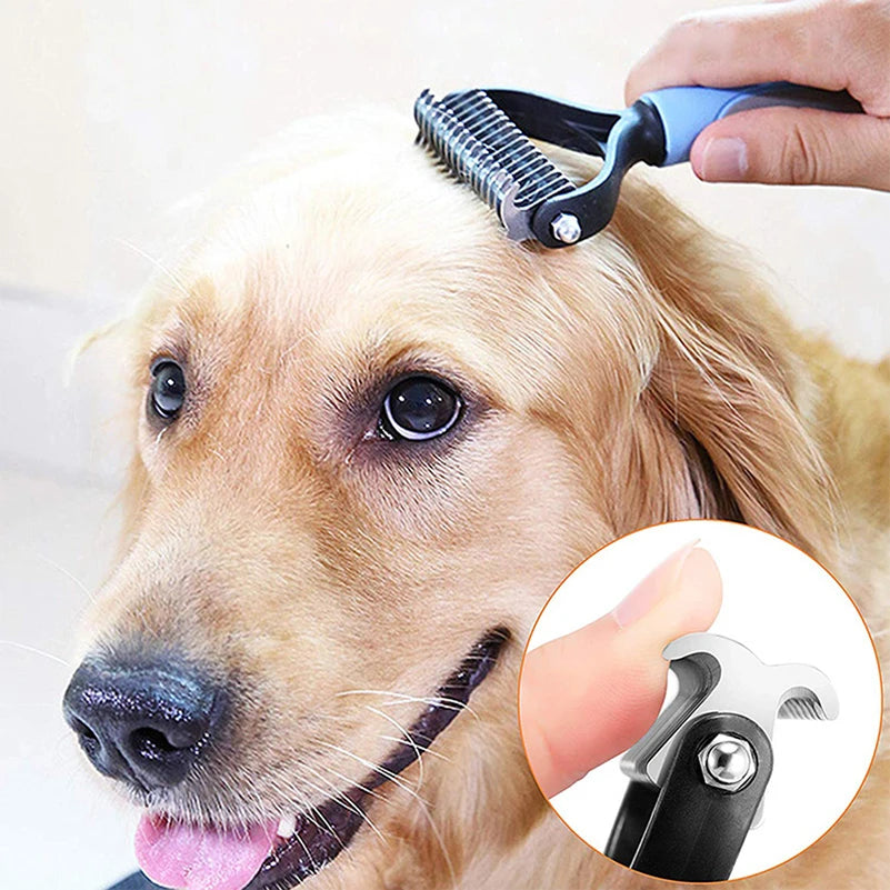 Stainless Pet Deshedding Brush Dog Hair Remover Pet Fur Knot Cutter Puppy Cat Comb Brushes Dogs Grooming Shedding Supplies
