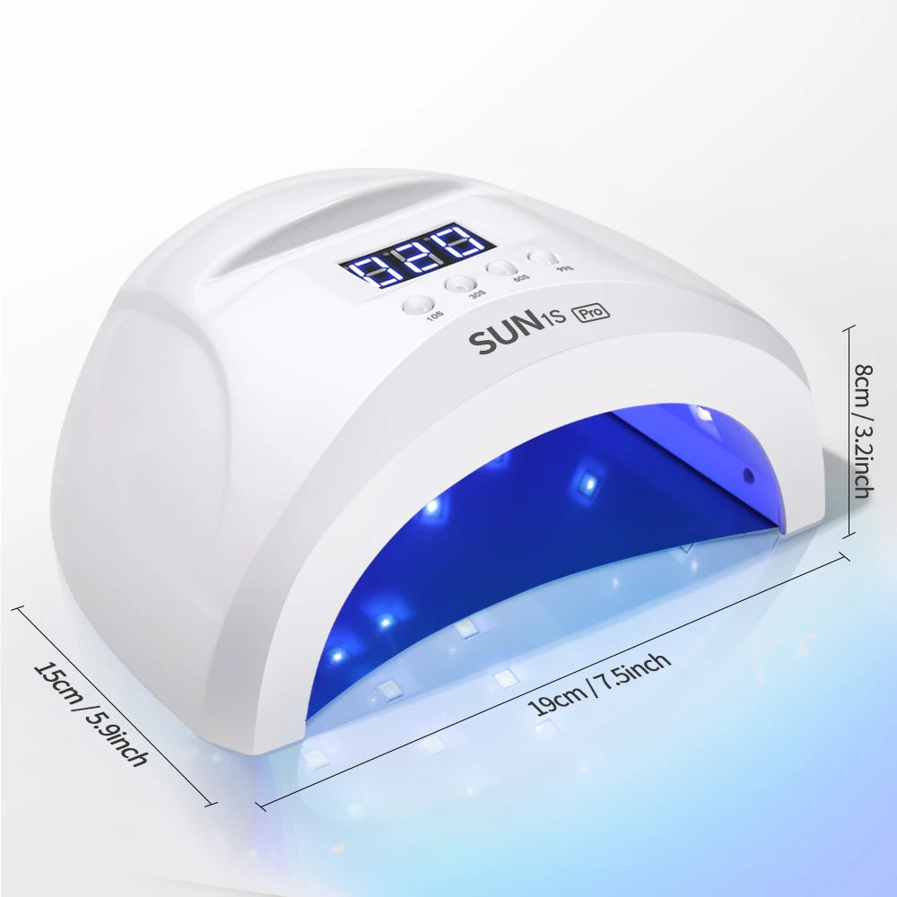 UV LED Nail Lamp Professional Salon Fast Dryer 48W with 4 Timers Automatic Sensor LCD Display for Nail Gel