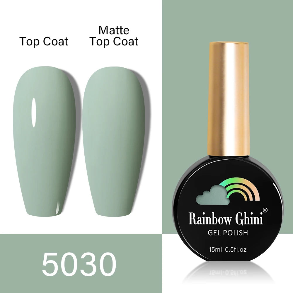 RG HEMA TPO FREE Neon Glitter Gel Nail Polish 15ml Nail Art Manicure Semi Permanent Gel Hybrid Varnishes Top Base Coat UV Nail