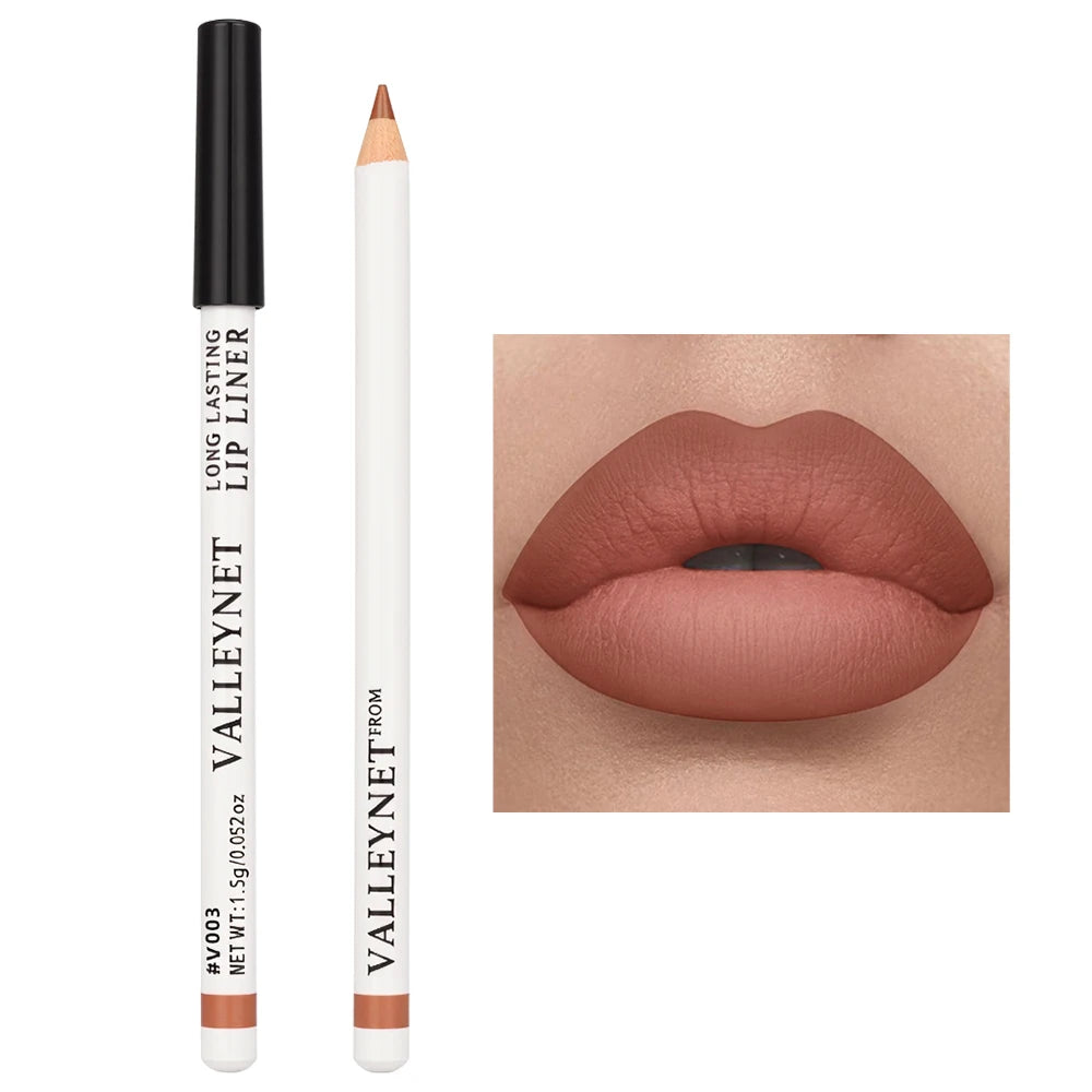 3pcs/set Lip Liner Eyeliner Set  Long Lasting Matte Waterproof Lipstick Lip Liner Women's Lip Makeup, Matte Lip Liner
