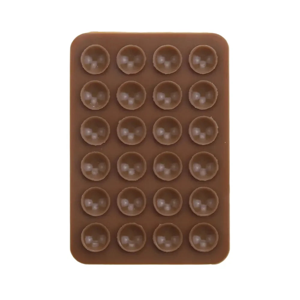 Multifunctional Silicone Suction Pad Phone Fixture Suction Cup Backed Adhesive Rubber Sucker Pad Fixed Pad 24Square Suction Cups