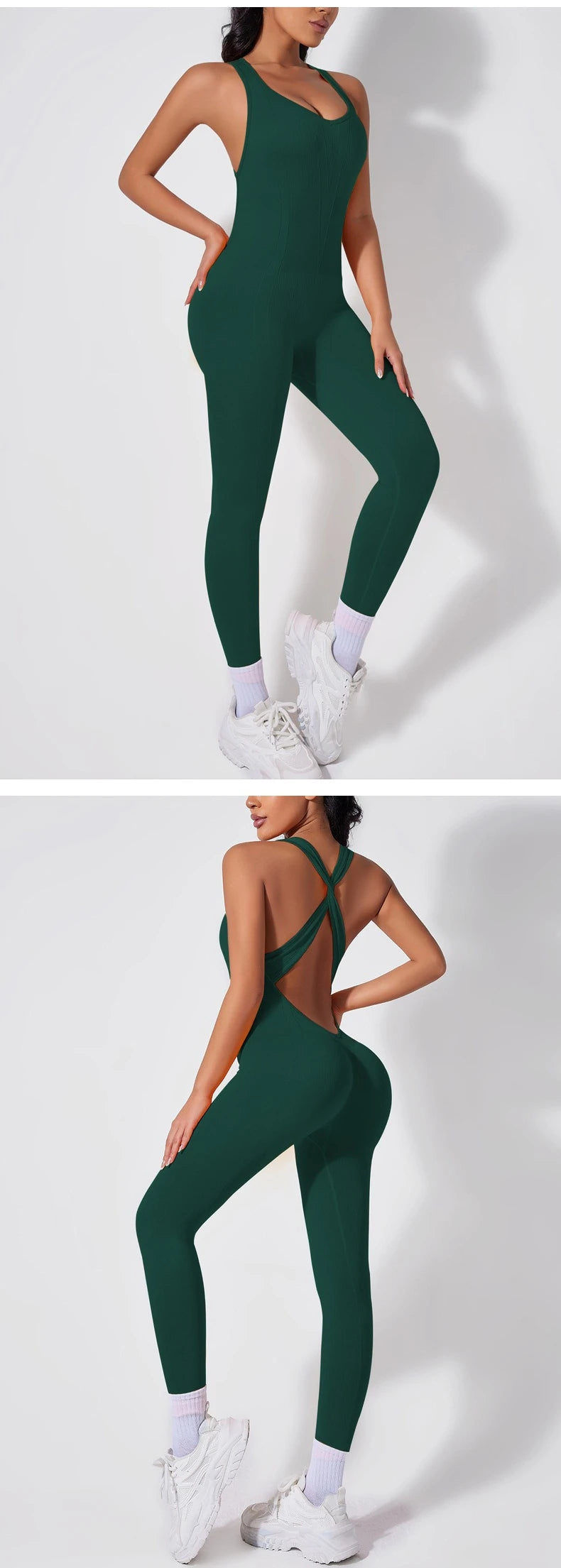 Back-crossing OpenBlack-back Jumpsuit Sportswear Bodysuits Women Yoga Sets Fitness One Piece Workout Playsuit Female