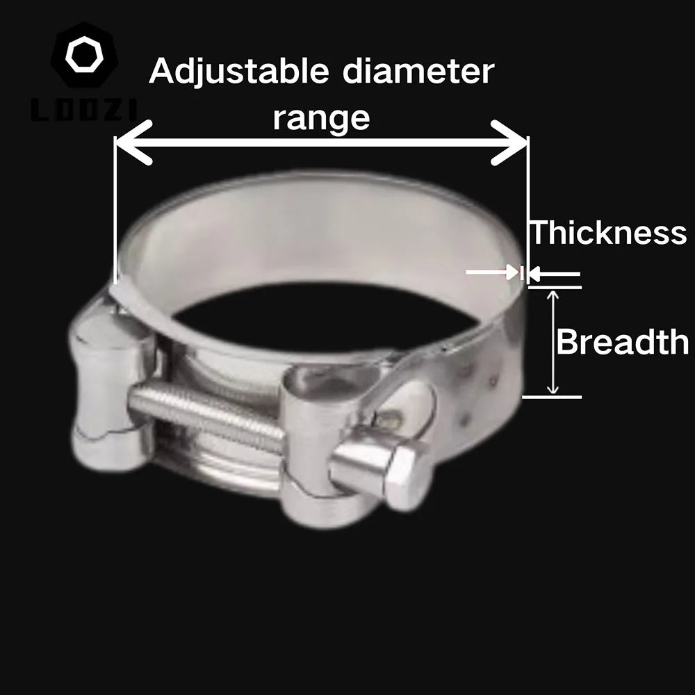 304 Stainless Steel Powerful Hose Pipe Tube Clamps Exhaust Air Water Pipes Durable Sealing Powerful Strength Repair Welding Tool