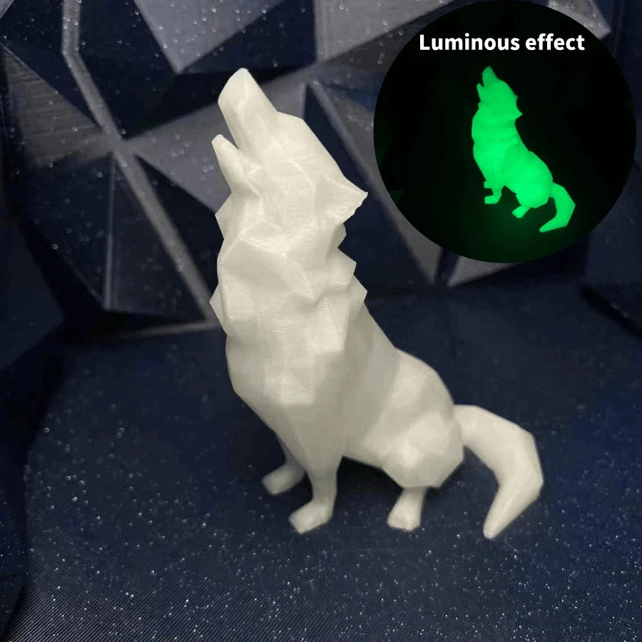 Modern Abstract Geometric Wolf Sculpture - 3D Printed Plastic Statue, For Home & Office Decor, Indoor & Outdoor Use