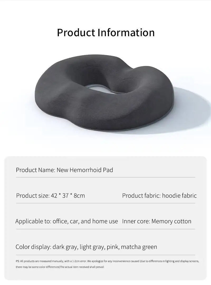 Breathable Comfortable Office Chair Memory Foam Seat Non Slip Orthopedic Prostate Cushion for Tailbone Sciaticaback Pain Relief