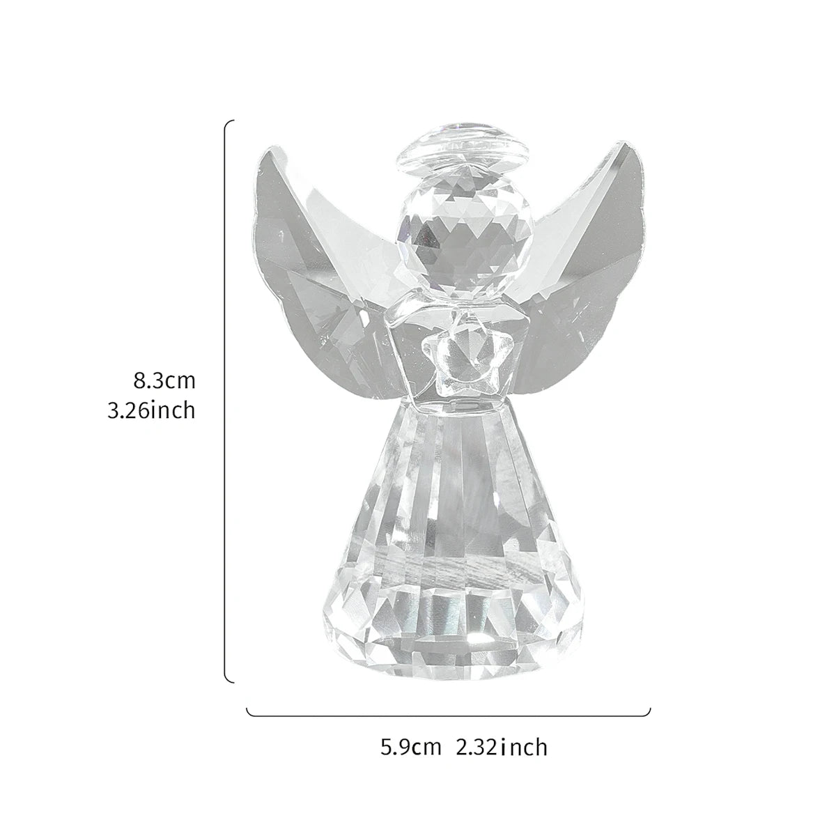 1PC Love Angel and Cross Prism Shaped Glass Crafts, Window Sills Sun Catcher Ornament Prism Light Catching Decorative Crafts