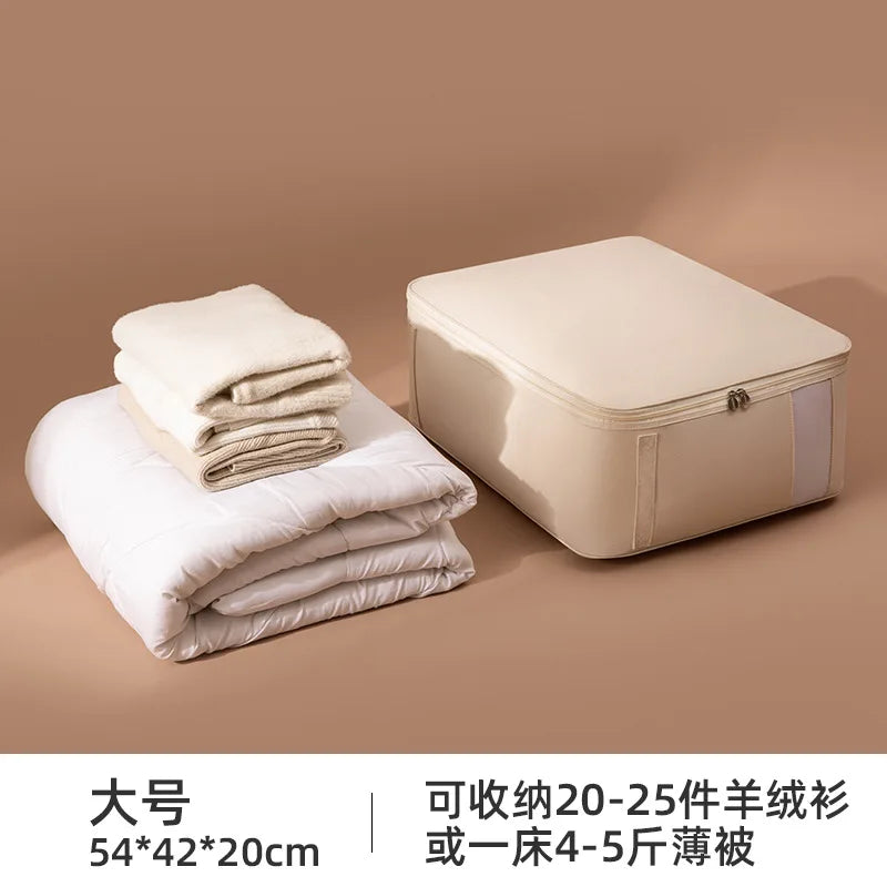 SRETNO Oxford Fabric Storage Bag Cotton Quilt Storage Bags, Clothes Storage Organizer Moving and Packing Luggage Bag Travel Bags