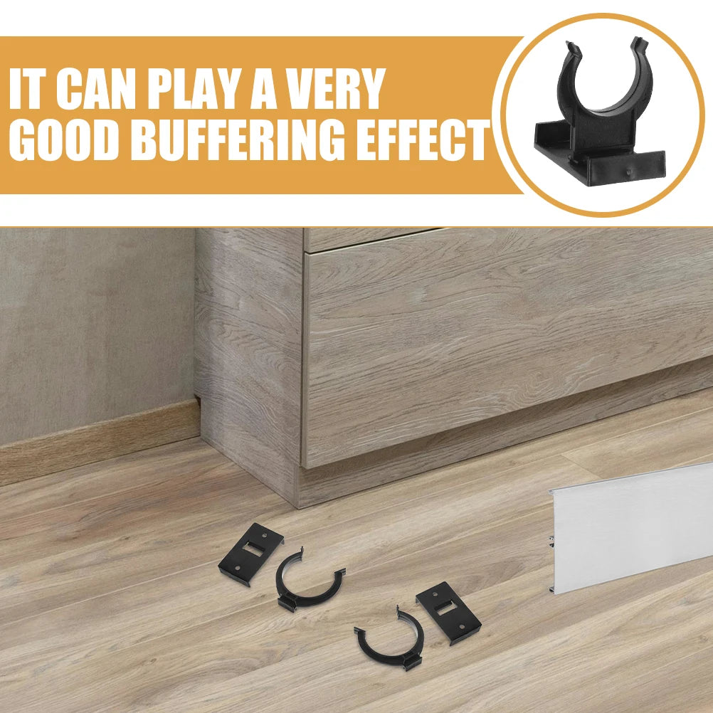 12 Sets Kitchen Cabinet Toe Kicks Furniture Leg Plinth Clips Buckle Skirting Board Trims Bracket