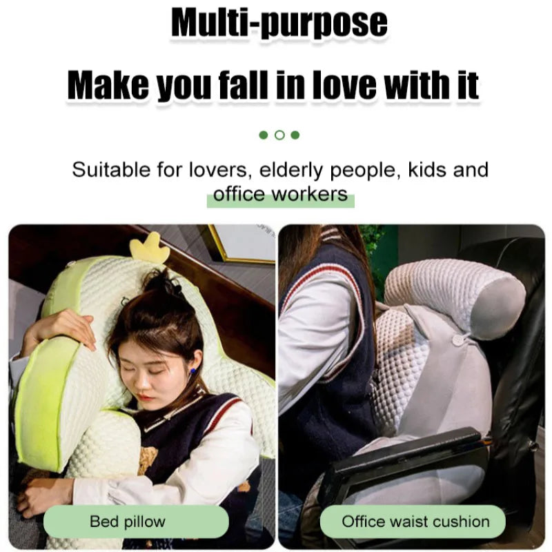 Home Portable Summer Ice Silk Cushion Multifunctional Detachable Waist Cushion